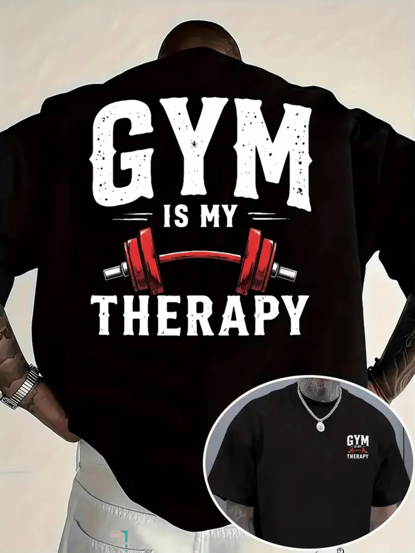 Gym Relax Print T‑Shirt