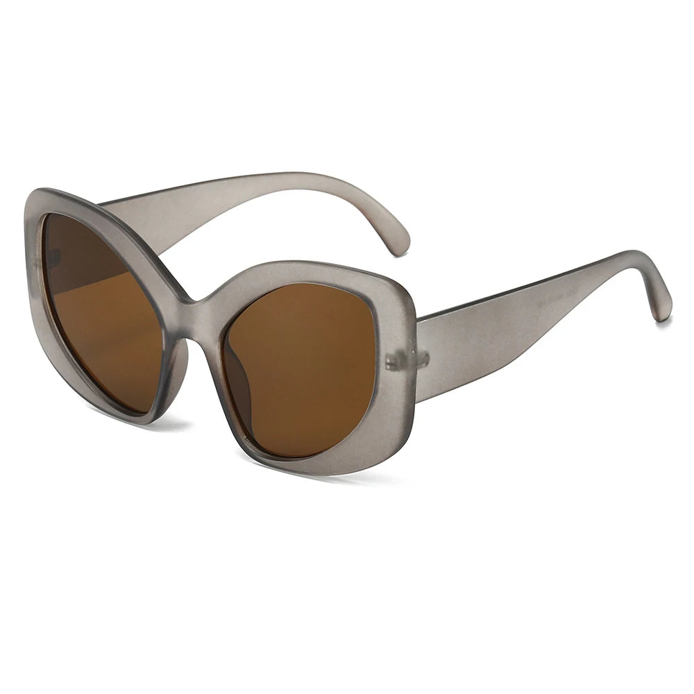 New Modern Cat Eye Y2k Sunglasses Women 2024 Luxury Brand Designer Sun Glasses for Ladies Oversized Shades Retro 2000's Eyewear