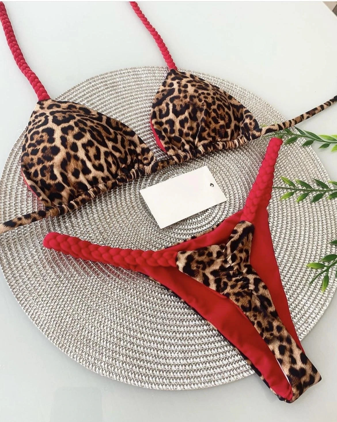 Zebra Print High‑Waist Brazilian Bikini