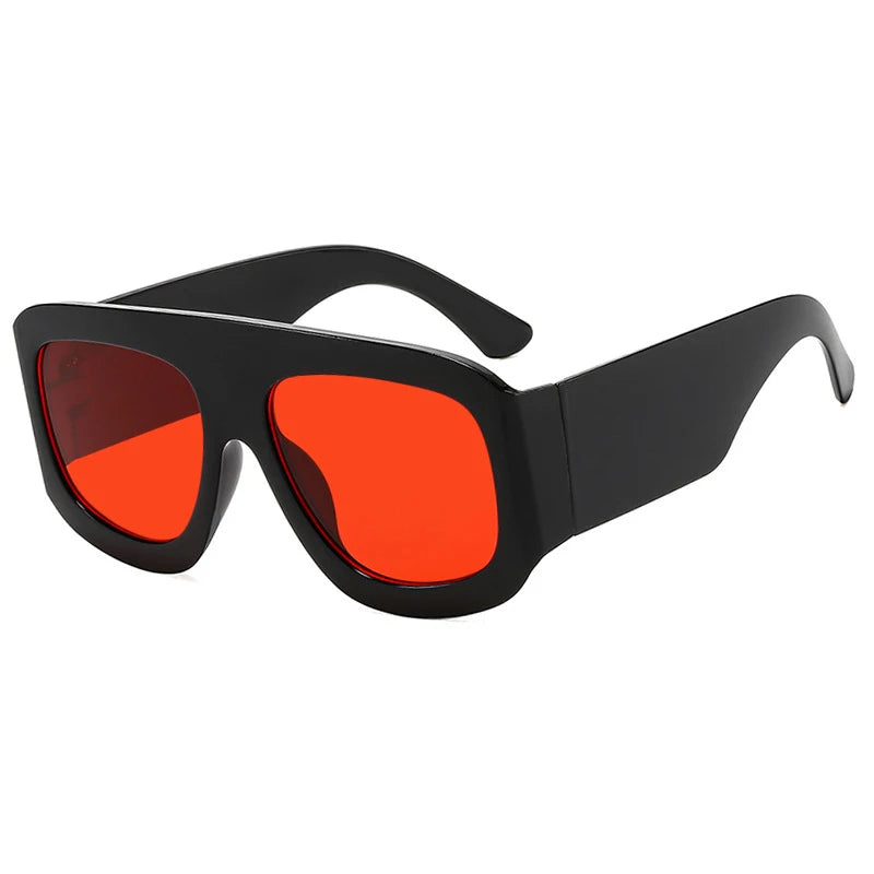 Vintage Exaggerated Square Sunglasses — Unisex Retro Rectangle Eyewear for Women & Men