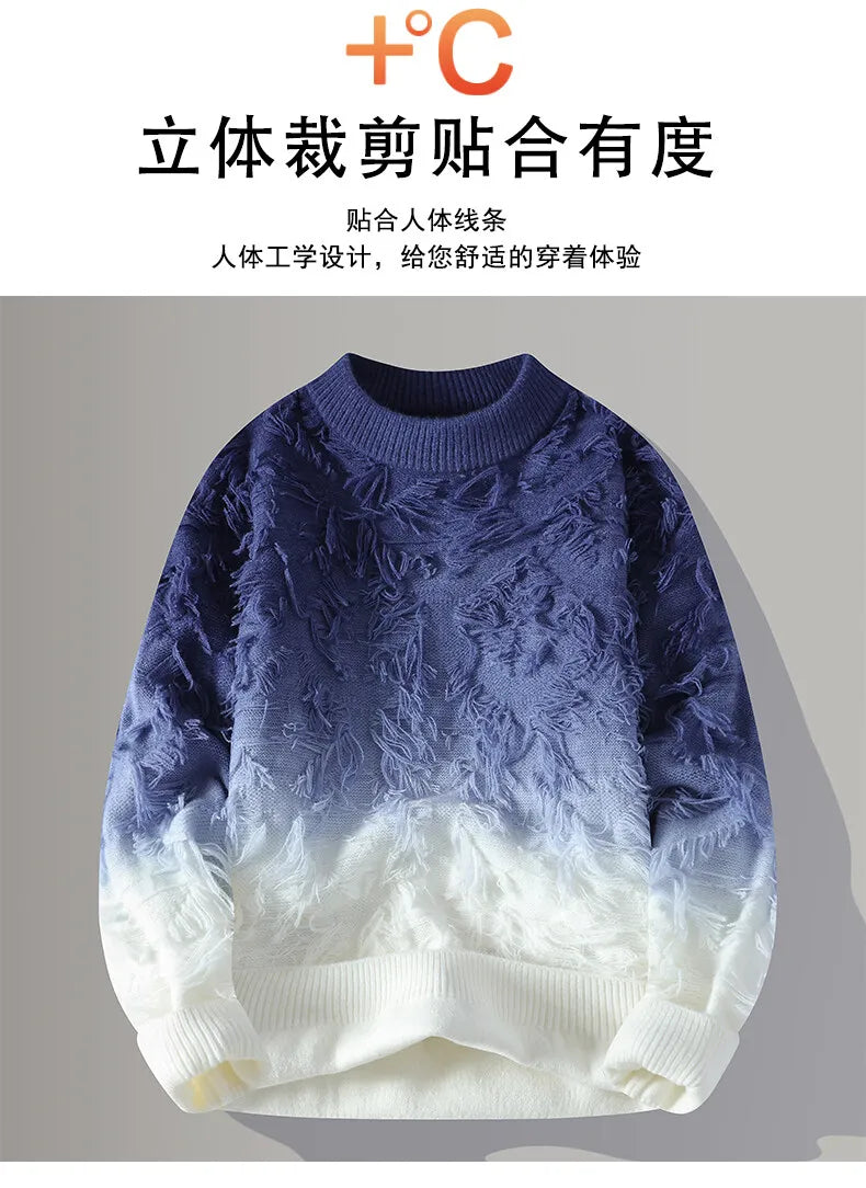 2024 Winter Sweaters for male men thick O-neck sweater men Student youth sweaters autumn Men's wool Casual Knitwear Pullover
