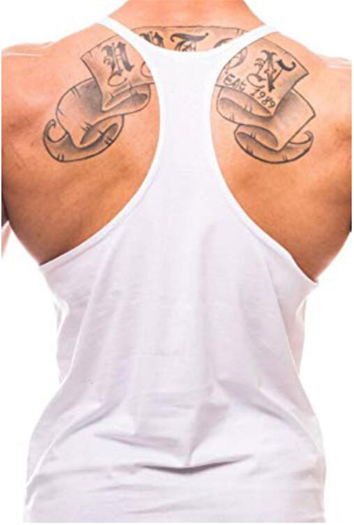 Men’s Bodybuilding Y‑Back Tank Top – Cotton Breathable Gym Muscle Vest, Fitness Workout Sleeveless Shirt