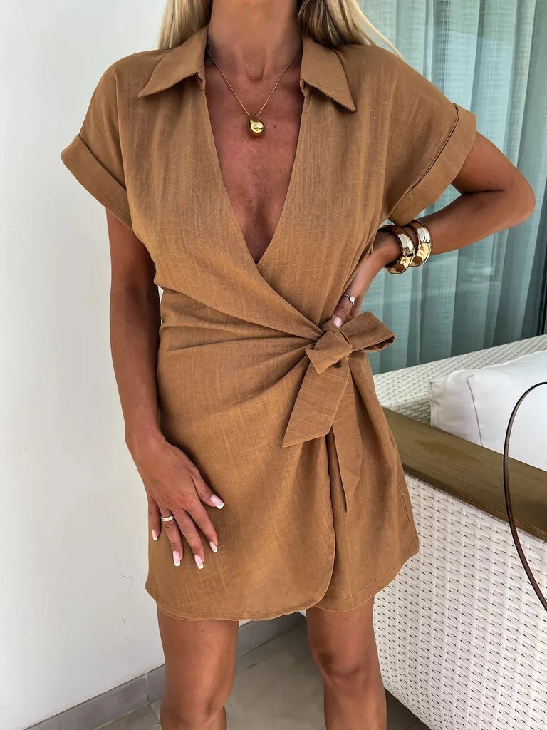 Autumn Romper for Women Jumpsuit Print Pocket Romper V Neck Cotton Linen Loose Wide Legs Casual Pants Streetwear Spring 2025