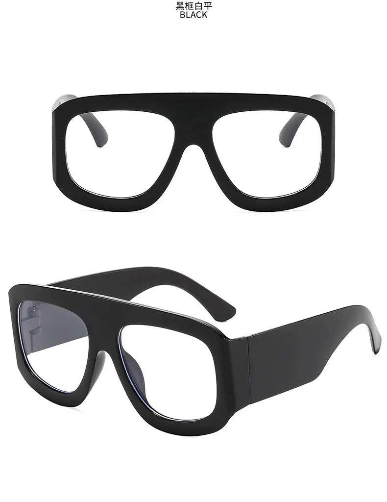 Vintage Exaggerated Square Sunglasses — Unisex Retro Rectangle Eyewear for Women & Men