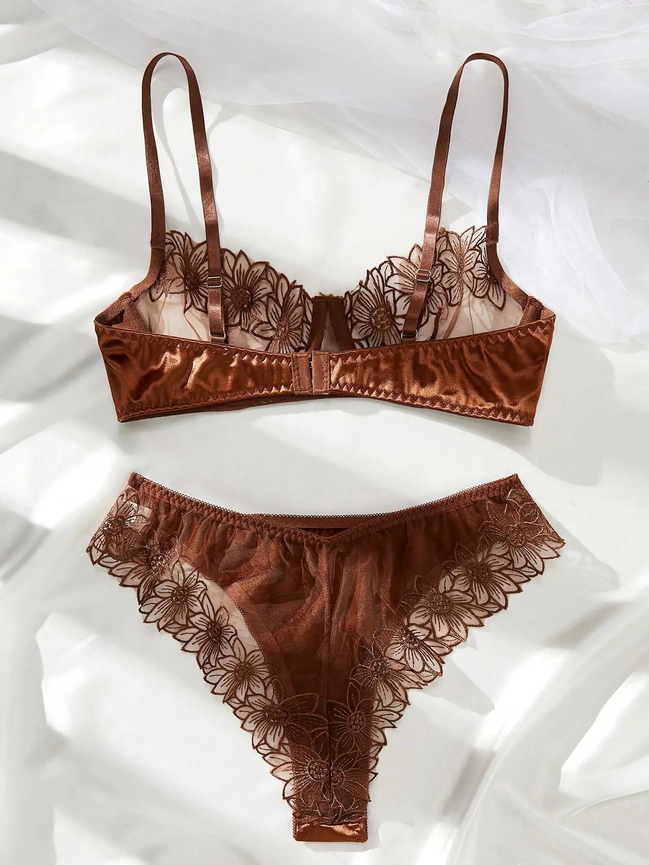 Elegant Embroidered Bra Set