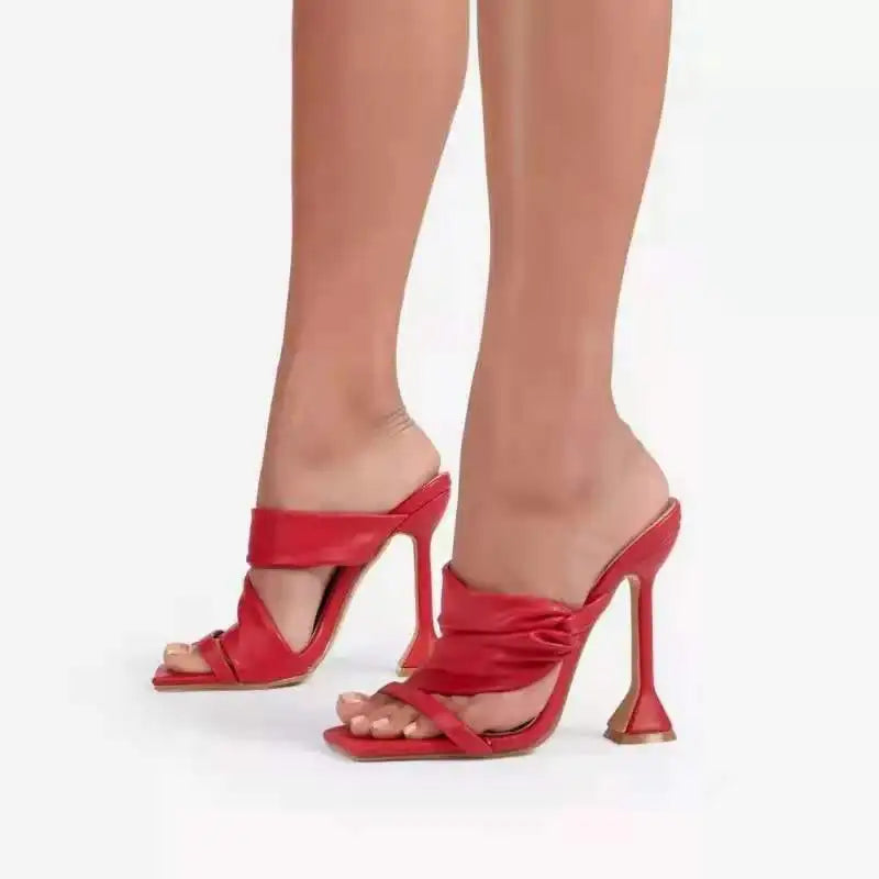 Women's sandals simple high heels fashion slippers casual versatile shoes summer new sexy shoes Europe and America 2024
