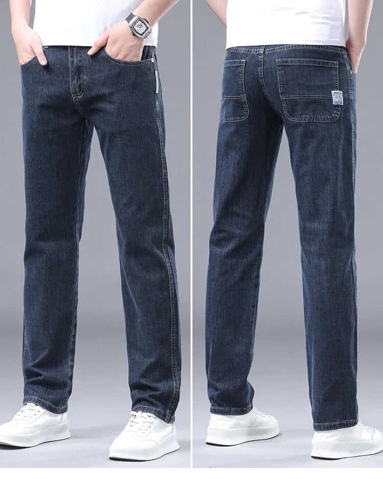 Four‑Season Straight Jeans