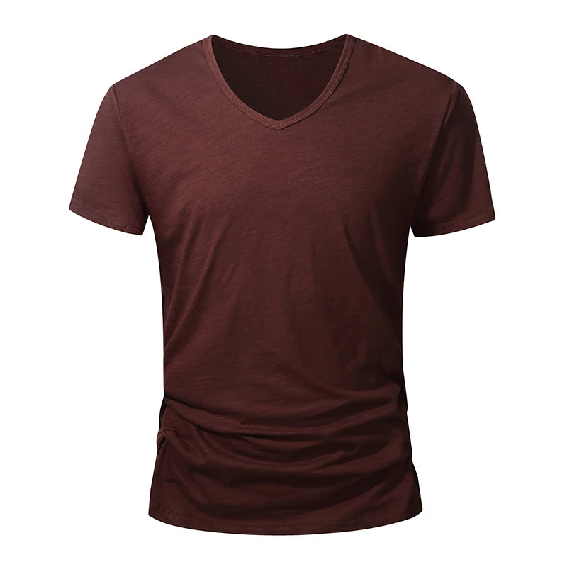 Men’s 100% Cotton T‑Shirt – Soft High‑Quality Summer Short‑Sleeve Tee (Black/White Casual Top)