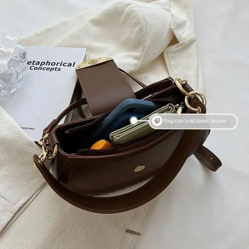 Armpit Shoulder Side Bags for Women 2024 Designer Trend Leather Small Underarm Crossbody Handbags and Purses Bags for Women