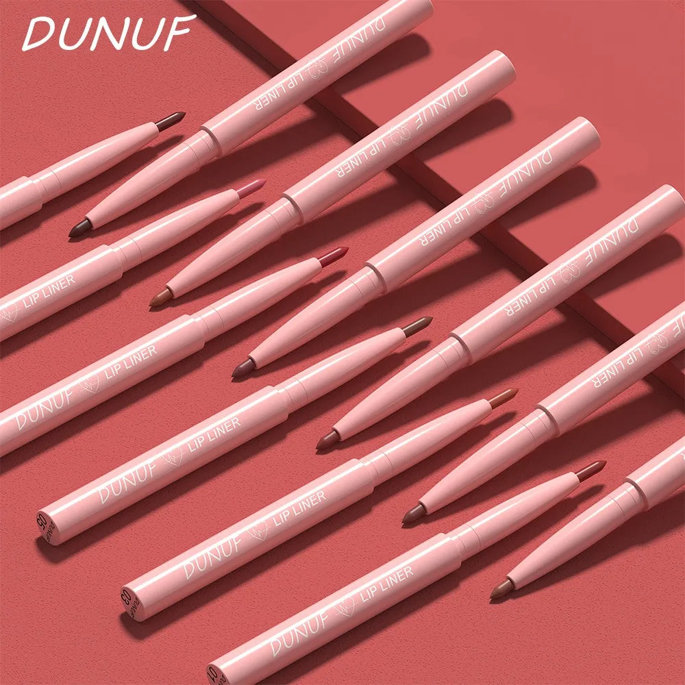Tapered Nib Lip Liner Pencil Long-Lasting Matte Creamy Plumping Lip Stain Waterproof Natural Nude Brown Slim Lip Liner Makeup