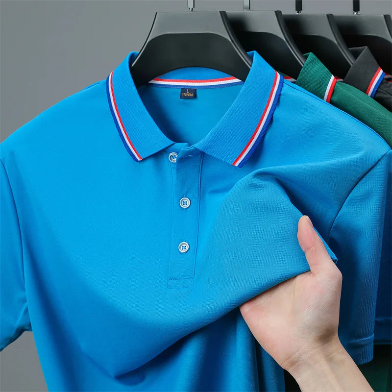 2025 Men’s Solid‑Color Polo Shirt – Summer Casual Short‑Sleeve Fashion Top | Comfortable & Versatile