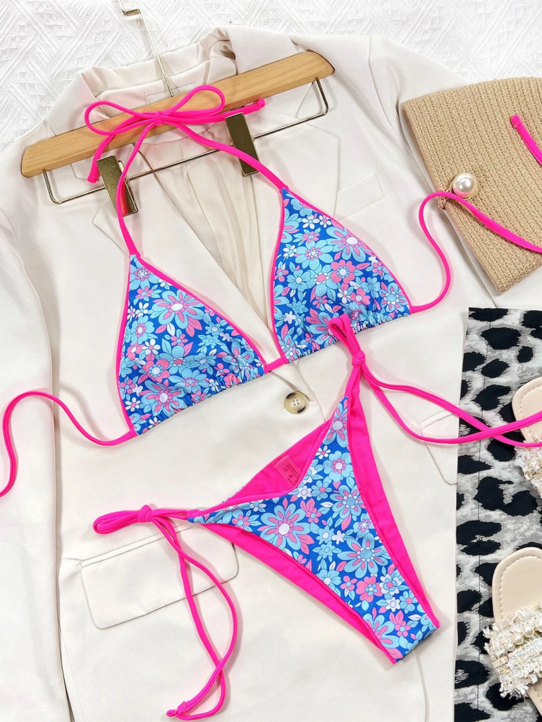 Women’s 2025 Leopard Micro Bikini – Brazilian Thong Halter Lace‑Up Swimsuit, Sexy Two‑Piece BeachwearSexy Leopard Micro Bikini 2025 Women Swimsuit Female Swimwear Thong Bikinis Set Brazilian Halter Beach Wear Lace Up Bathing Suit