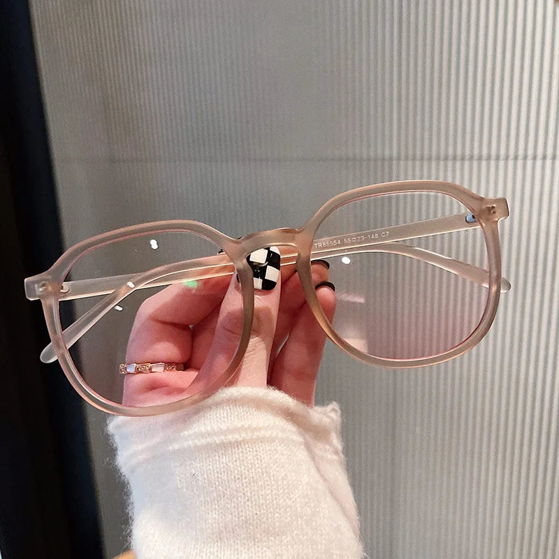 Korean Stylish Woman Sunglasses Gradient Pink Lenses Girls Decorative Glass Fashion Trendy Travelling Female Sunglass