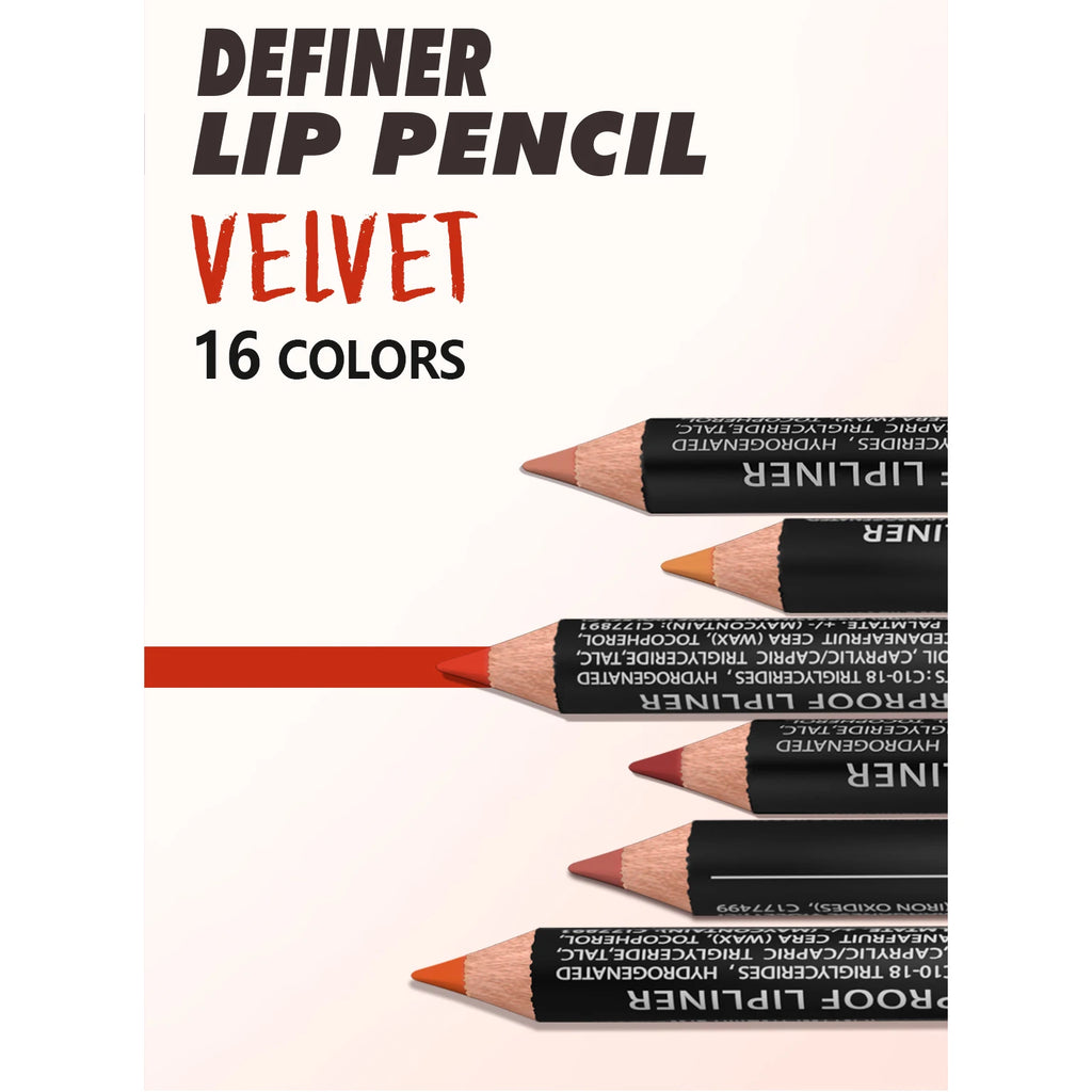 14‑Color Nude Matte Lip Liner Pencil – Long‑Lasting, Waterproof & High‑Pigment Slim Lip Pencil