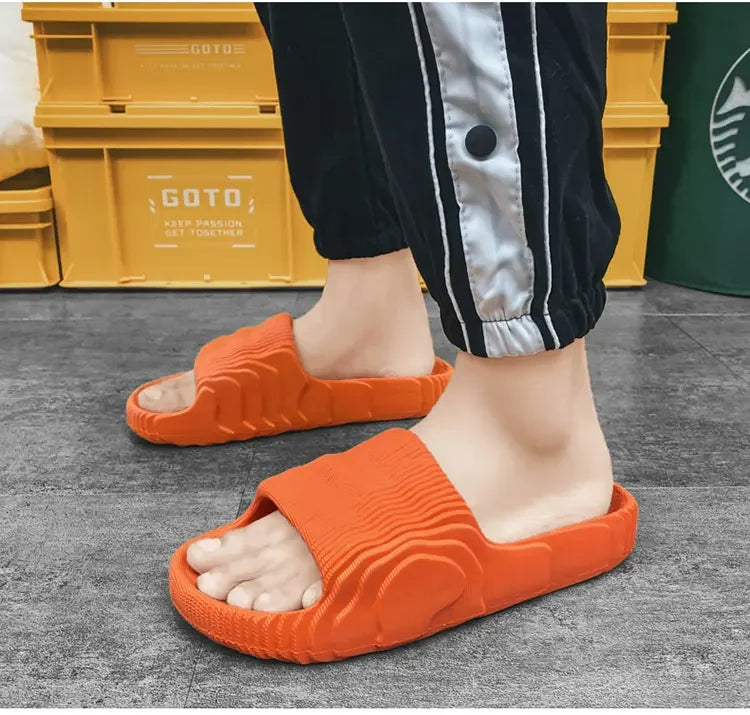 Unisex Summer EVA Platform Slippers — Soft‑Sole Open‑Toe Beach Slides for Women & Men (Sizes 29–46)