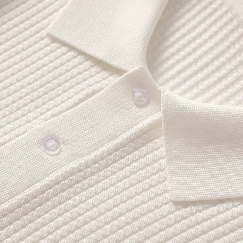 🧵 Summer Men’s Mulberry‑Silk Polo