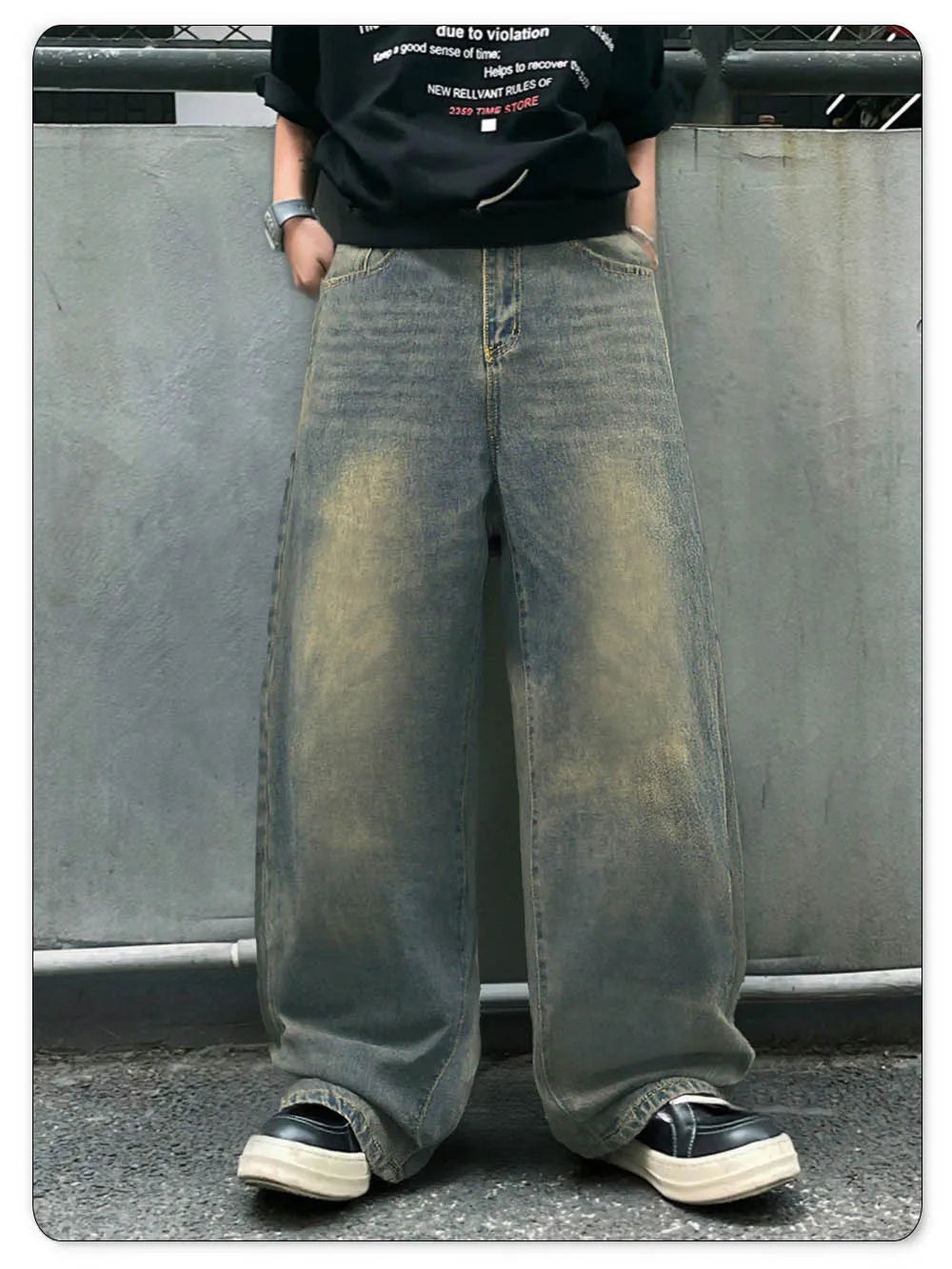 Ultra‑Baggy Wide‑Leg Jeans