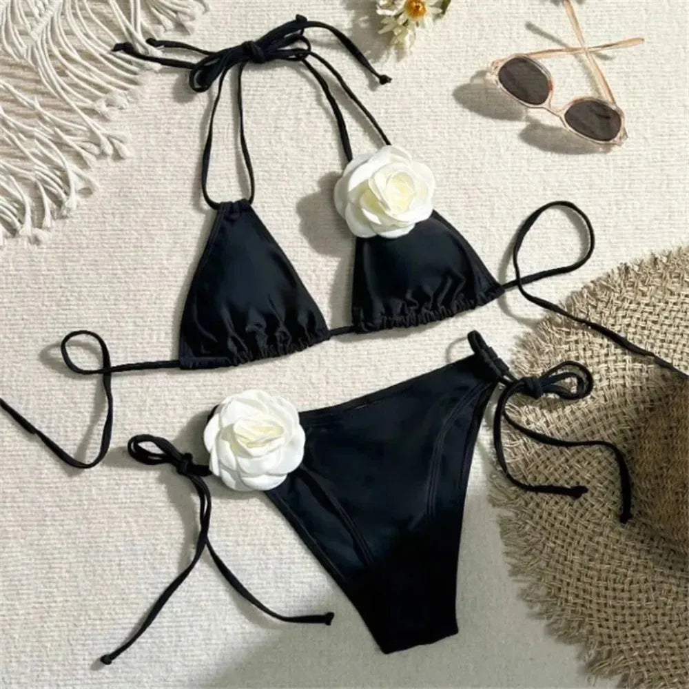 Rose Flower Brazilian Bikini