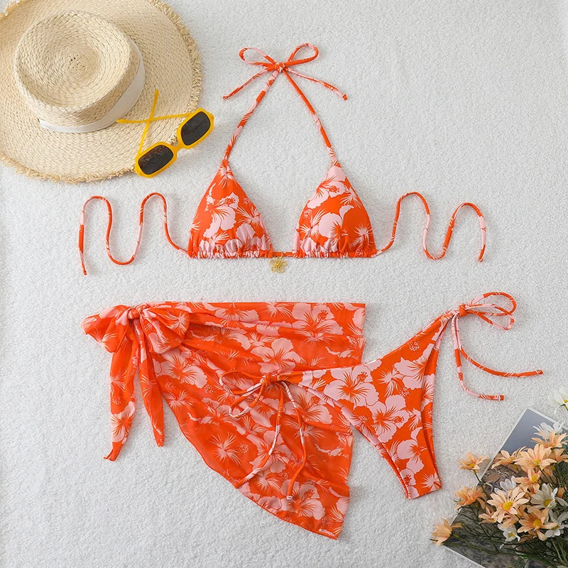 Trendy Two‑Piece Thong Swimsuit