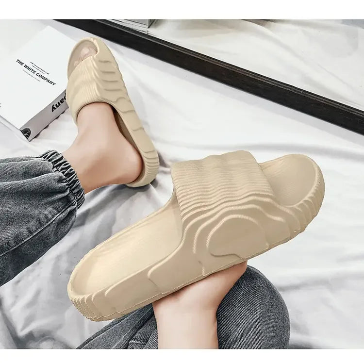 Unisex Summer EVA Platform Slippers — Soft‑Sole Open‑Toe Beach Slides for Women & Men (Sizes 29–46)