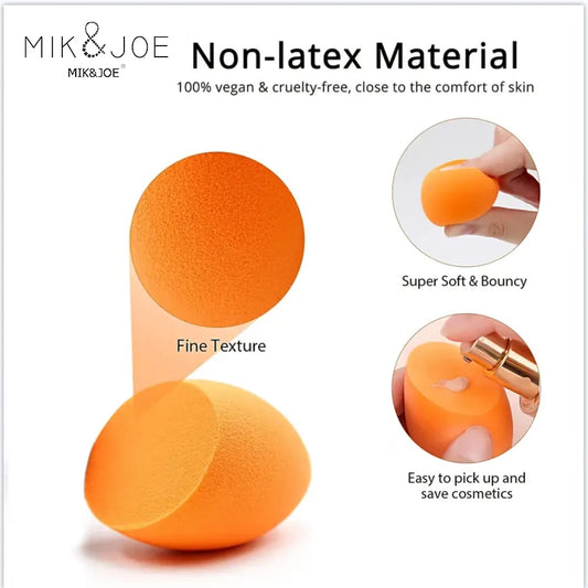 4Pcs Makeup Sponge Powder Puff Dry and Wet Combined Beauty Cosmetic Ball Foundation Powder Puff Bevel Cut Make Up Sponge Tools