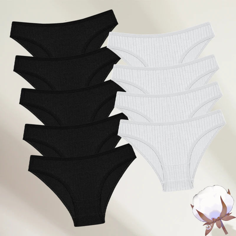 FINETOO Women’s Cotton Panties 9‑Pack