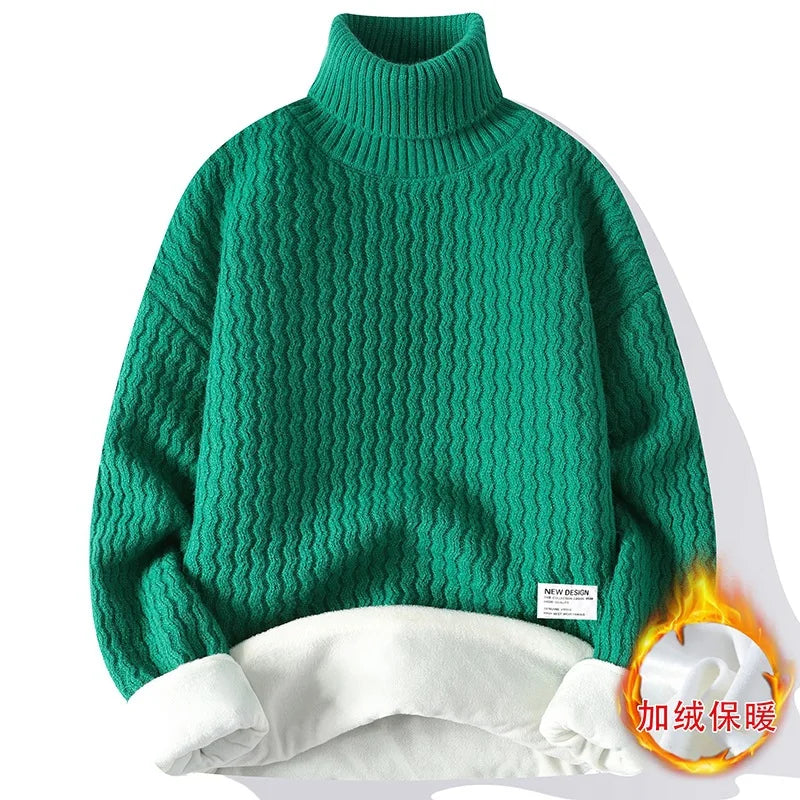 Men’s Winter Fleece Turtleneck Sweater