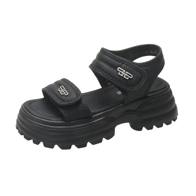 Women's Sports Sandals 2025 Summer New Fashion Flat Casual Sandals Thick-soled Non-slip Female Outdoor Casual Beach Slippers