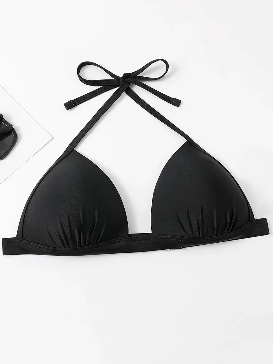 Halter Bra‑Cup Push‑Up Bikini