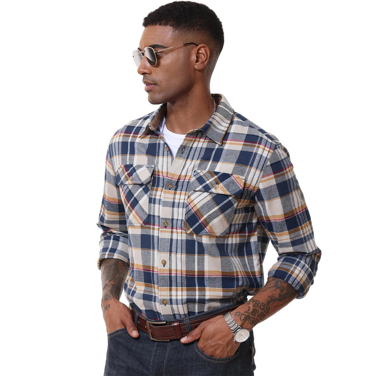 MAGCOMSEN Men’s Flannel Shirt