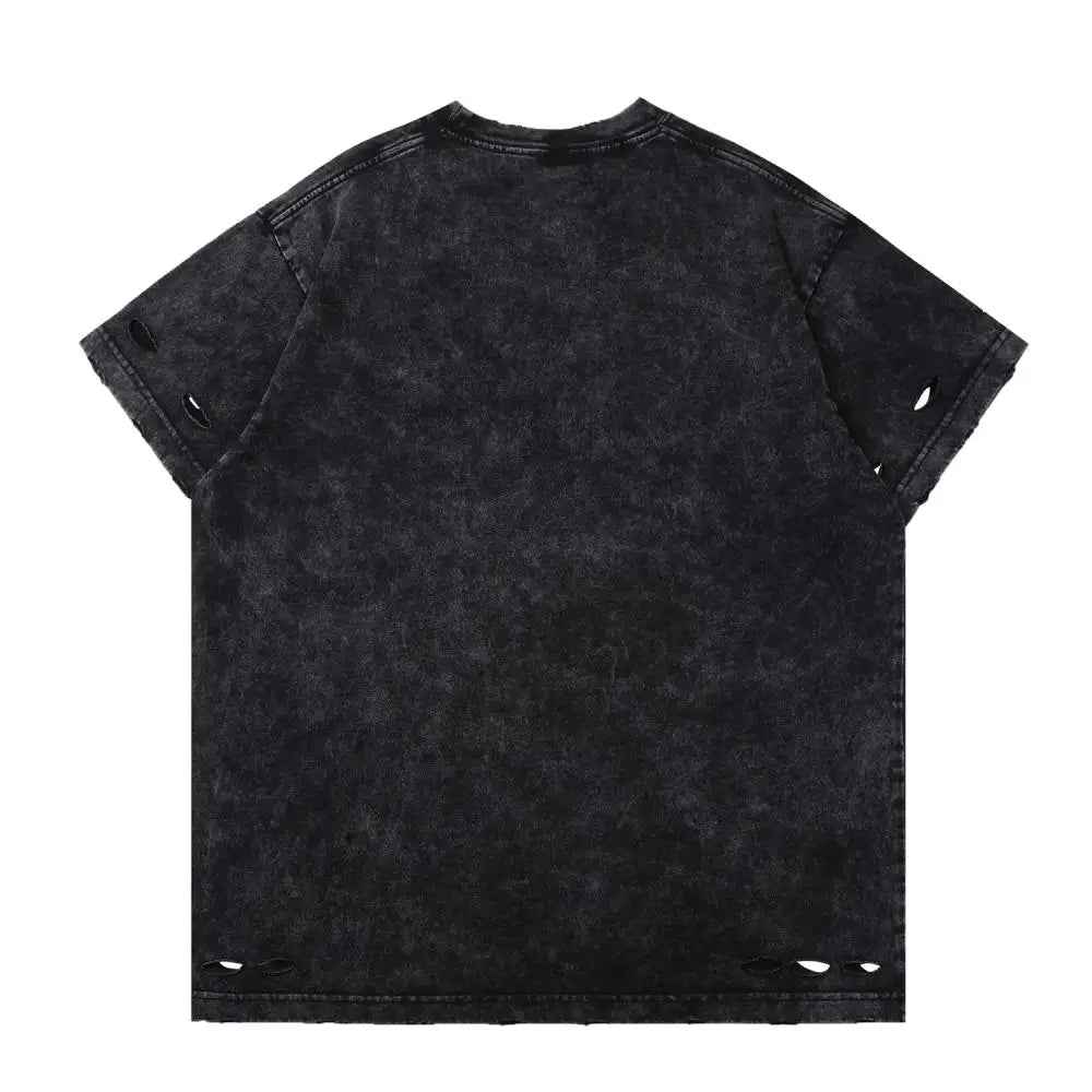 Men’s Heavy Thick Ripped Oversized T‑Shirt