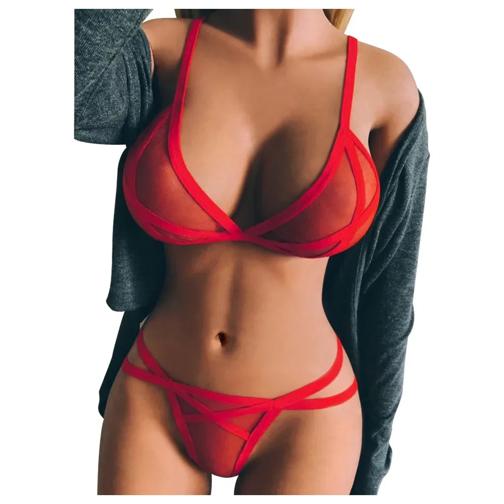 Mesh Underwire Lingerie Set