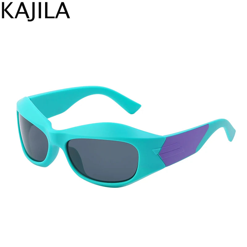 Cyber Y2K Punk Sunglasses Women Men Sports Square Sun Glasses for Ladies 2025 Luxury Brand Steampunk Sliver Eyewear Shades UV400