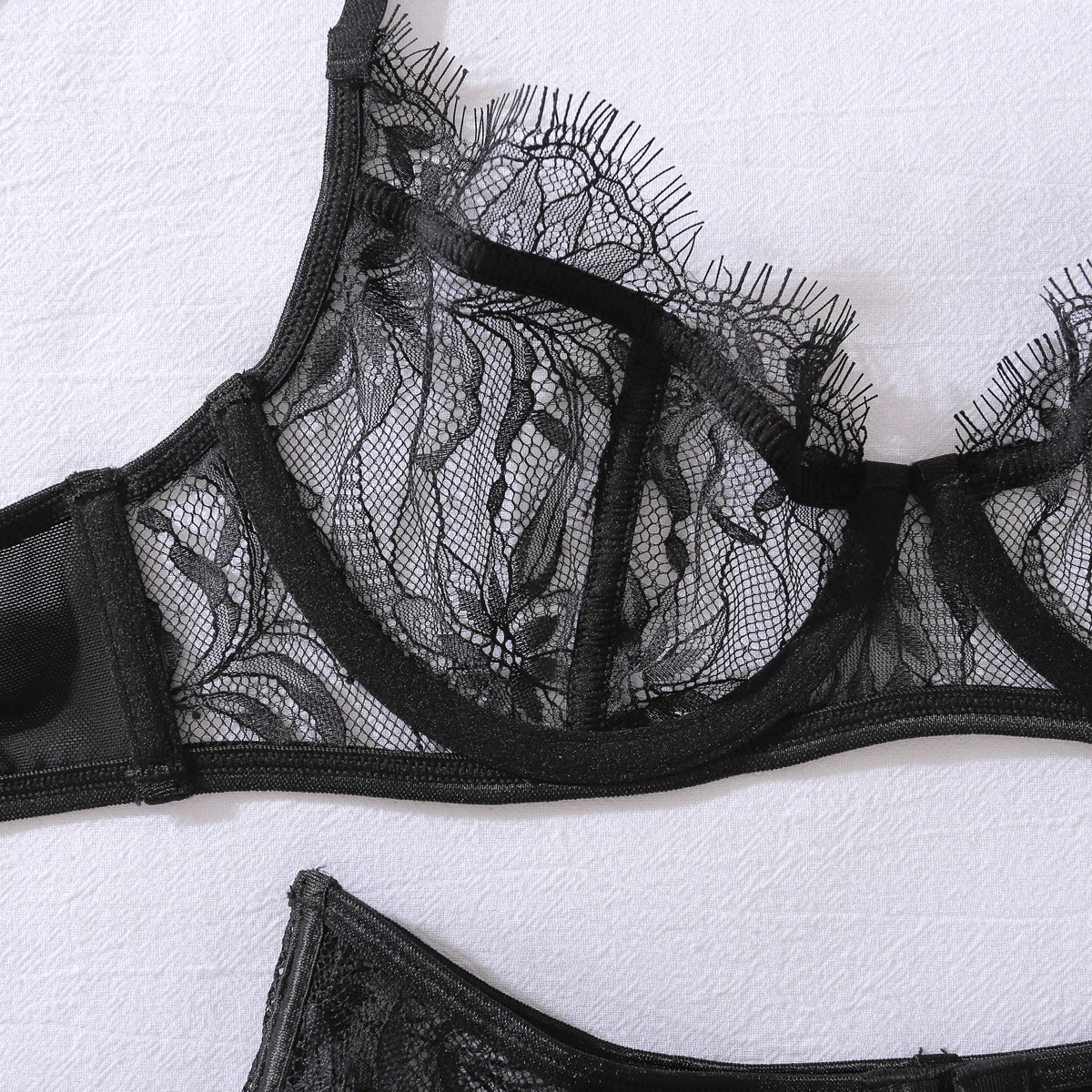 Fishbone‑Waist Lingerie Set