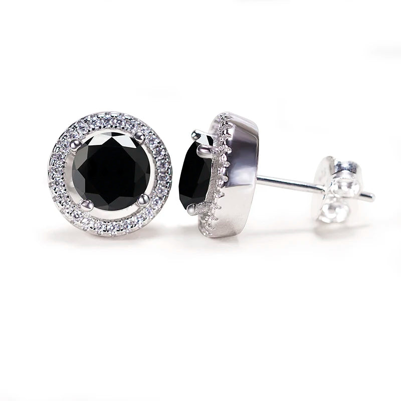 JoyceJelly Unisex Sterling Silver 925 Jewelry 2X1CT 6.5mm GRA Moissanite Stud Earrings for Men Women Lab Diamond Ear-studs Gift