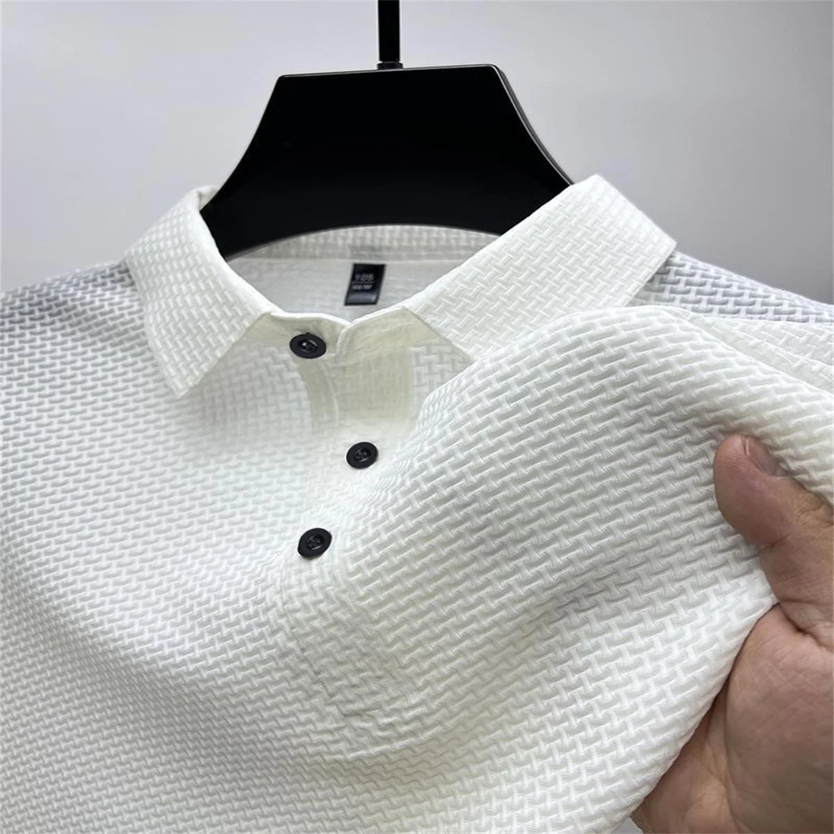 Hawaiian Ice Silk Mesh Polo Shirt