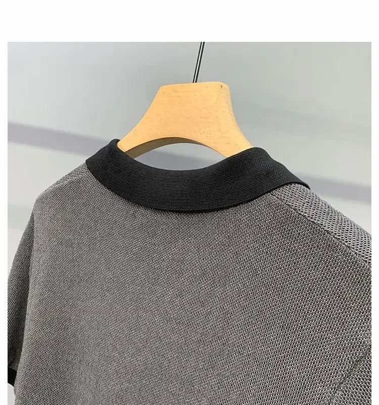 Italian Cuban Collar Ice Silk Polo