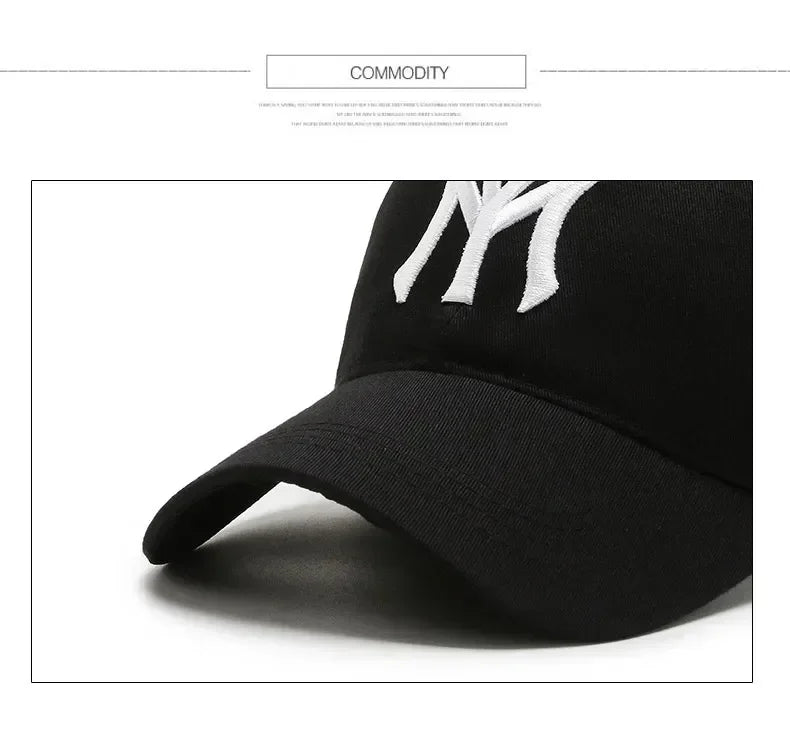 Trendy Embroidered Letter Baseball Cap Korean Fashion Summer Sun Hat Adjustable for Women Men Outdoor Casual Wear