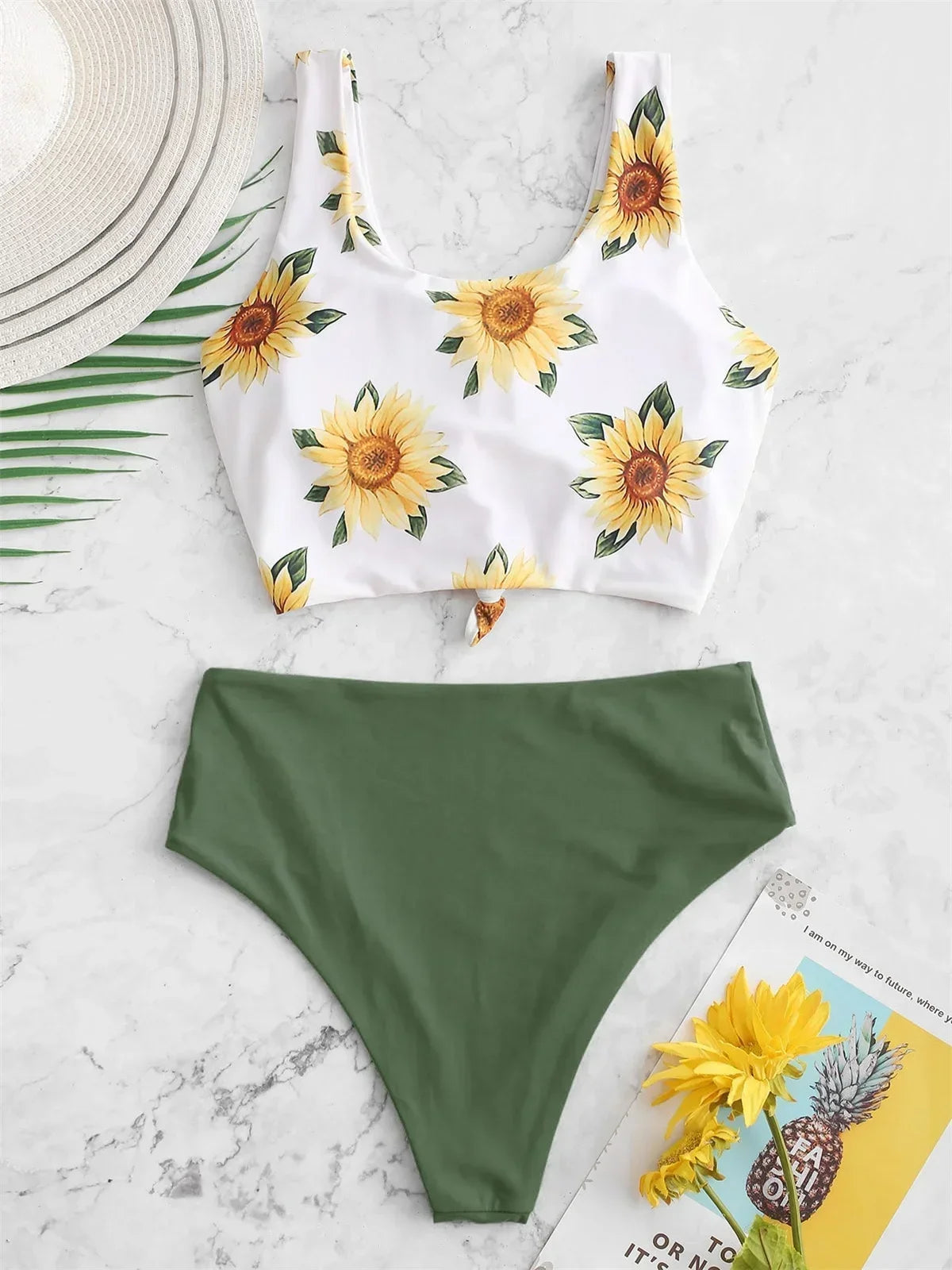 Sunflower Print Bikini