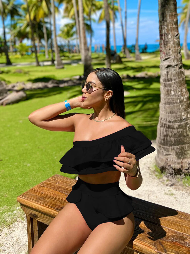 2025 Printed Long‑Sleeve Women’s Swimsuit with Matching Beach Cover‑Up — Holiday Swimwear Clearance
