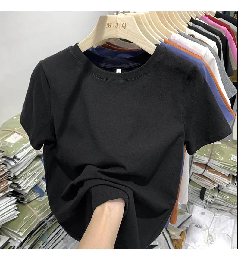 Women’s Y2K Short‑Sleeve T‑Shirt – Trendy Spring Tee for Girls & Women