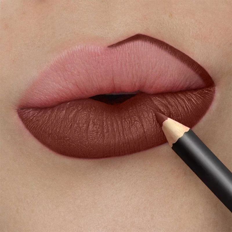 13 Colors Waterproof Nude Matte Lipliner Pencil Red Contour Tint Lipstick Long Lasting High Pigmented Lip Liner Lip Makeup Tool