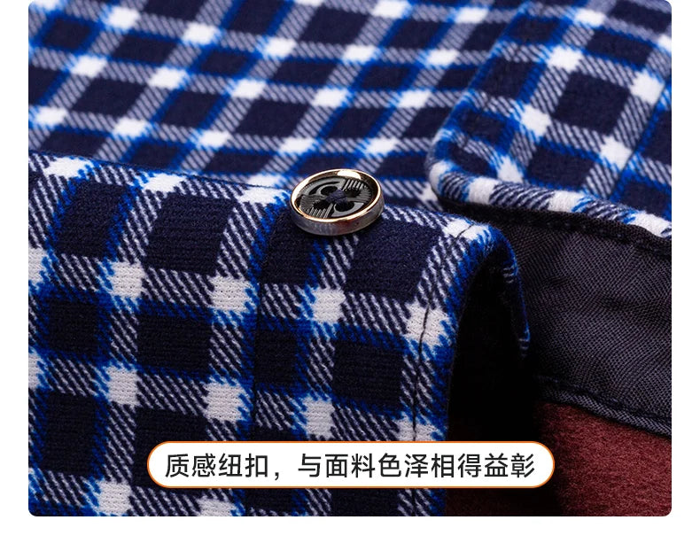 Men's double-sided fleece long-sleeved shirt 7XL8XL with fleece for warmth, thickening and cold resistance, casual winter