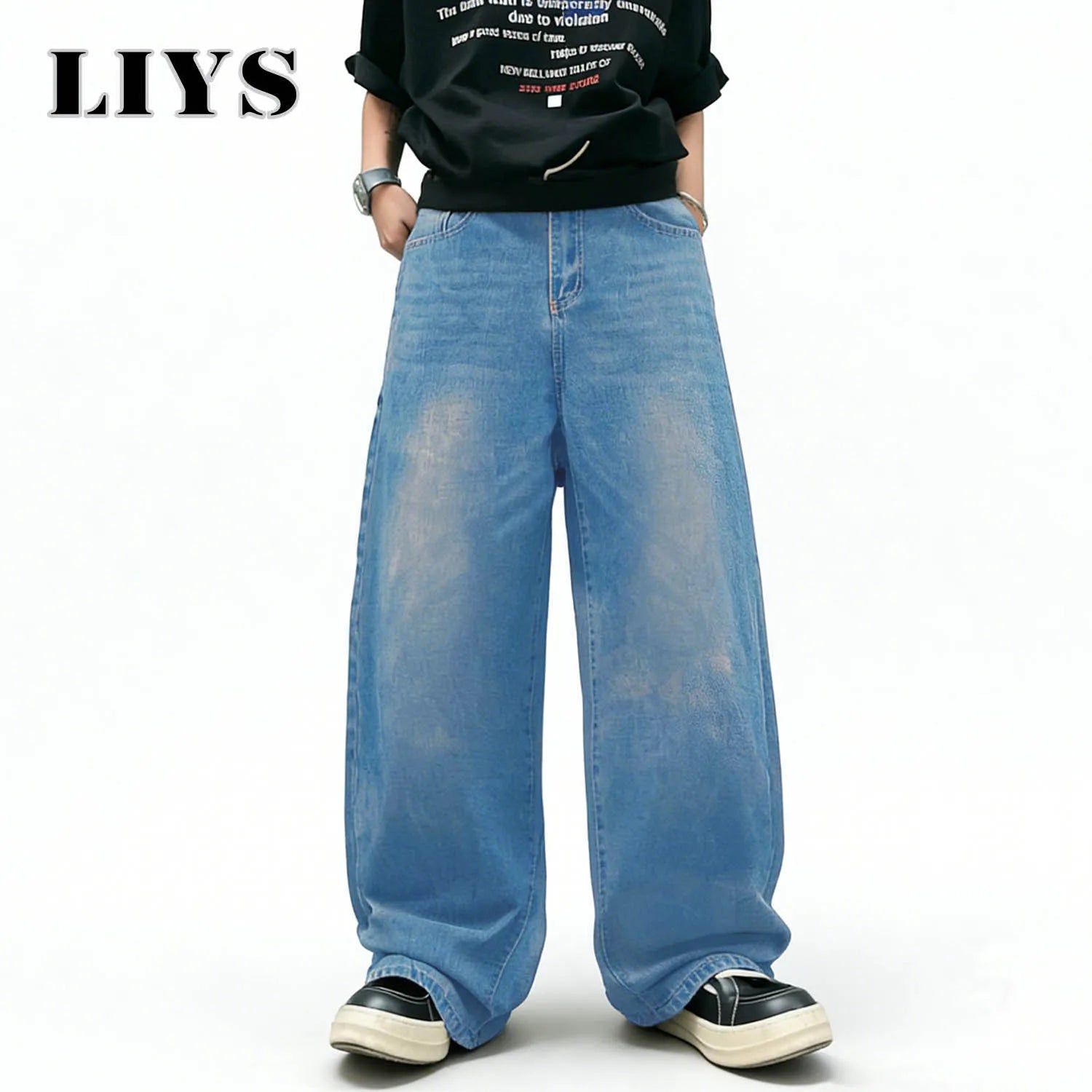 Ultra‑Baggy Wide‑Leg Jeans