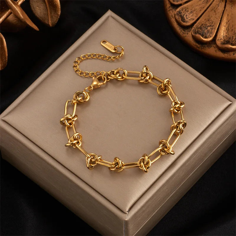 316L Stainless Steel Woman Bracelet New Style Gold Color Rust Proof Bracelets Women Stylish Girls Jewelry Drop Shipping