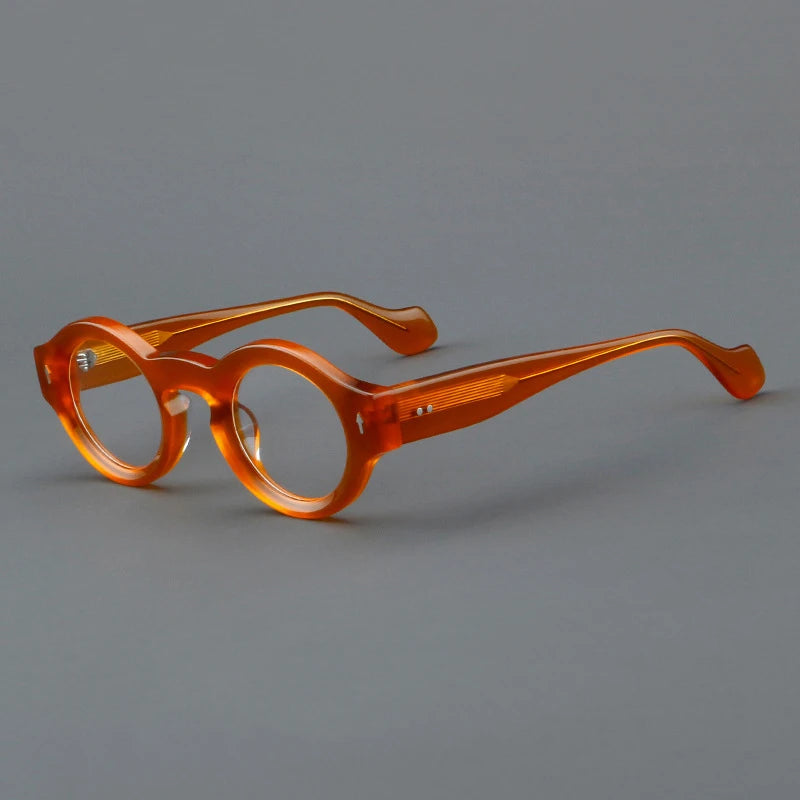 57359 Vintage Thick Acetate Spectacles Frames Trend Rivet Optical Glasses Men Women Round Prescription Eyeglass