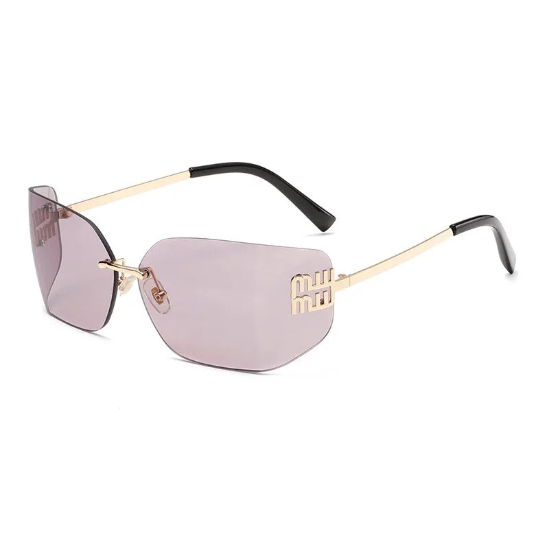 Zhang Yuanying's same miumiu sunglasses for women, with a high-end and personalized y2k sunglasses and curved i