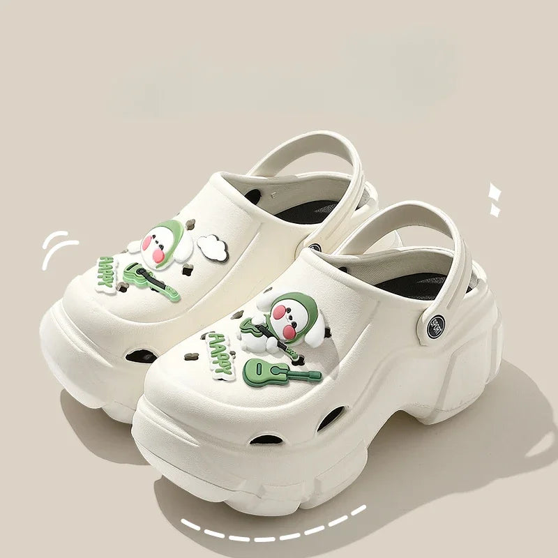New Women’s DIY Cartoon Clogs Sandal Slippers — Cute Summer Mules Beach Garden Shoes