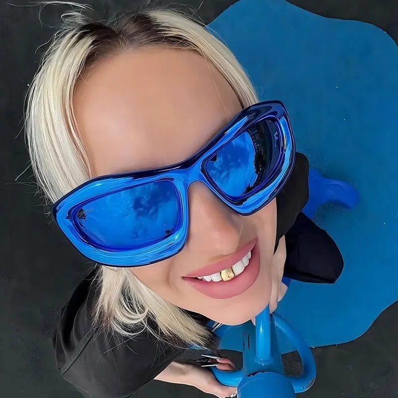 New Women's Fashion Y2K Sunglasses Men and Women Trendy Hip-Hop Sun Glasses Outdoor Sports Cycling Eyewear UV400 Gafas De Sol