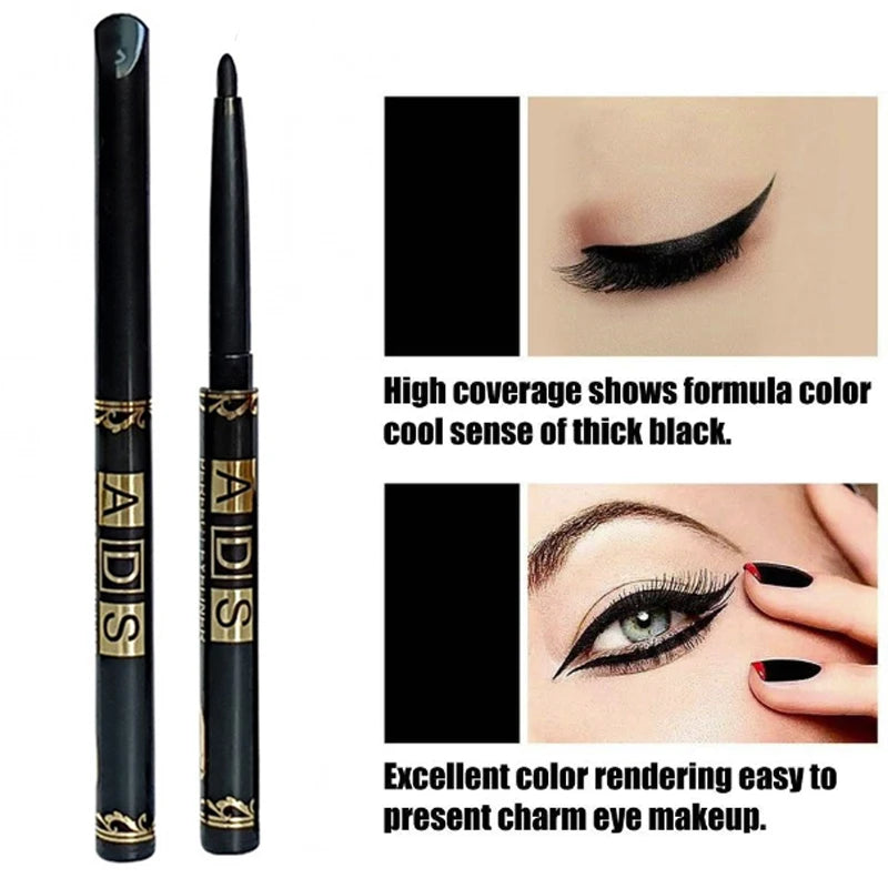 Waterproof Black Eyeliner Pencil Set – Long‑Lasting Matte Gel Liners for Bold, Smudge‑Proof Eye Makeup